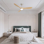 Smart Ceiling Fan with Lights and Quiet DC Motor - Light Brown, Black, or Dark Brown