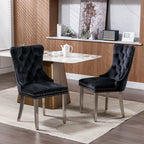 Contemporary Upholstered Dining Chair Set with Nailhead Trim - Multiple Colors