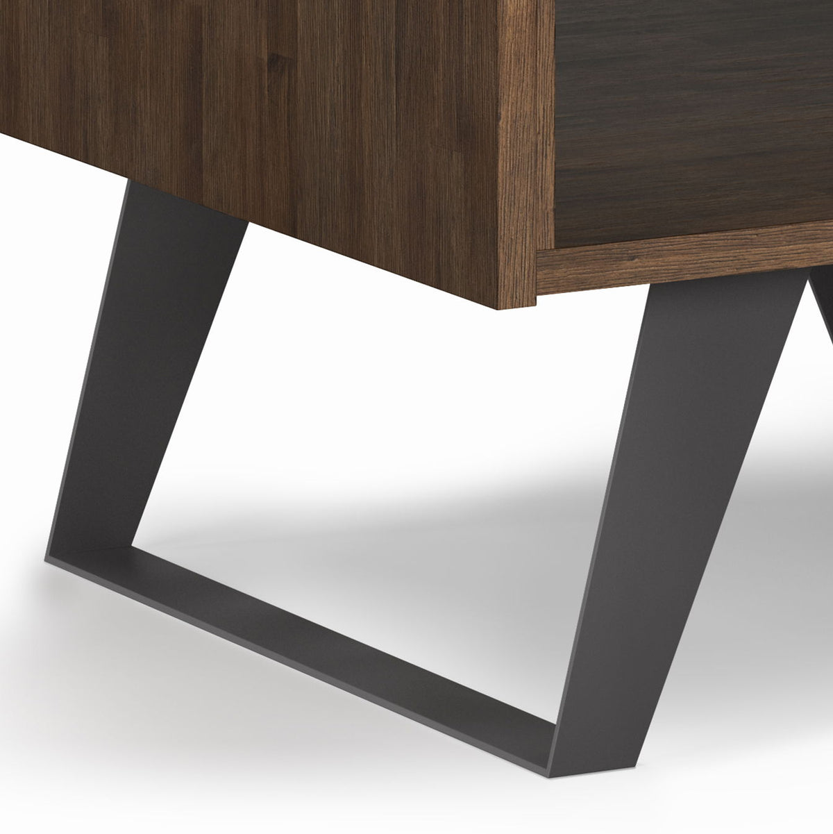 Handcrafted Acacia End Table with 1 Drawer - Light Brown, Dark Gray, or Dark Brown