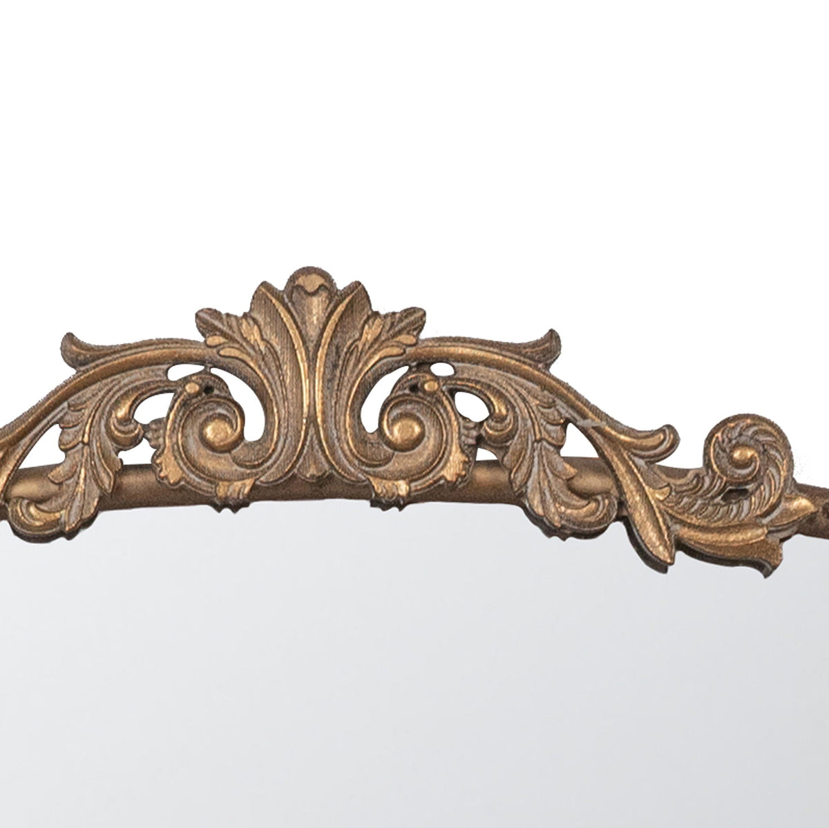 Baroque Inspired Arch Wall Mirror with Ornate Design - Gold or Black