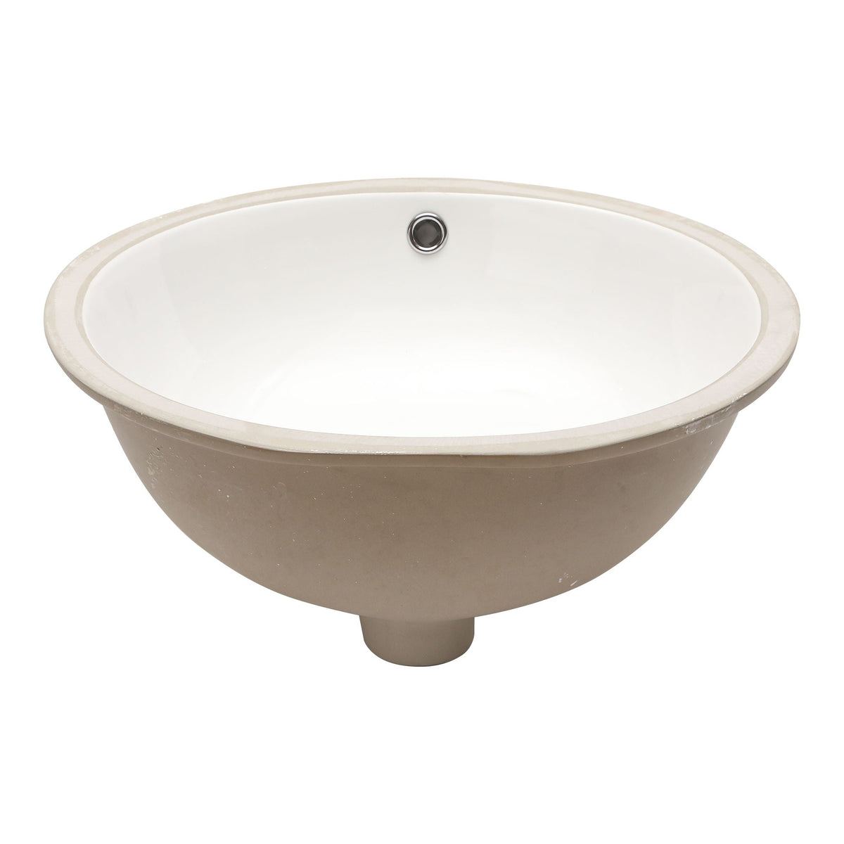 Ceramic Oval Undermount Bathroom Sink with Overflow - White