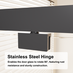 Framed Bi-fold Pivot Shower Door with Tempered Glass - Clear
