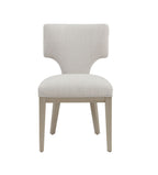 Kasa Light Gray Side Chair Set of 2 with Solid Wood Legs - Light Gray
