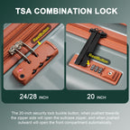 Deluxe 5-Piece Hard-Side Luggage Set with USB and TSA Locks - Multiple Colors