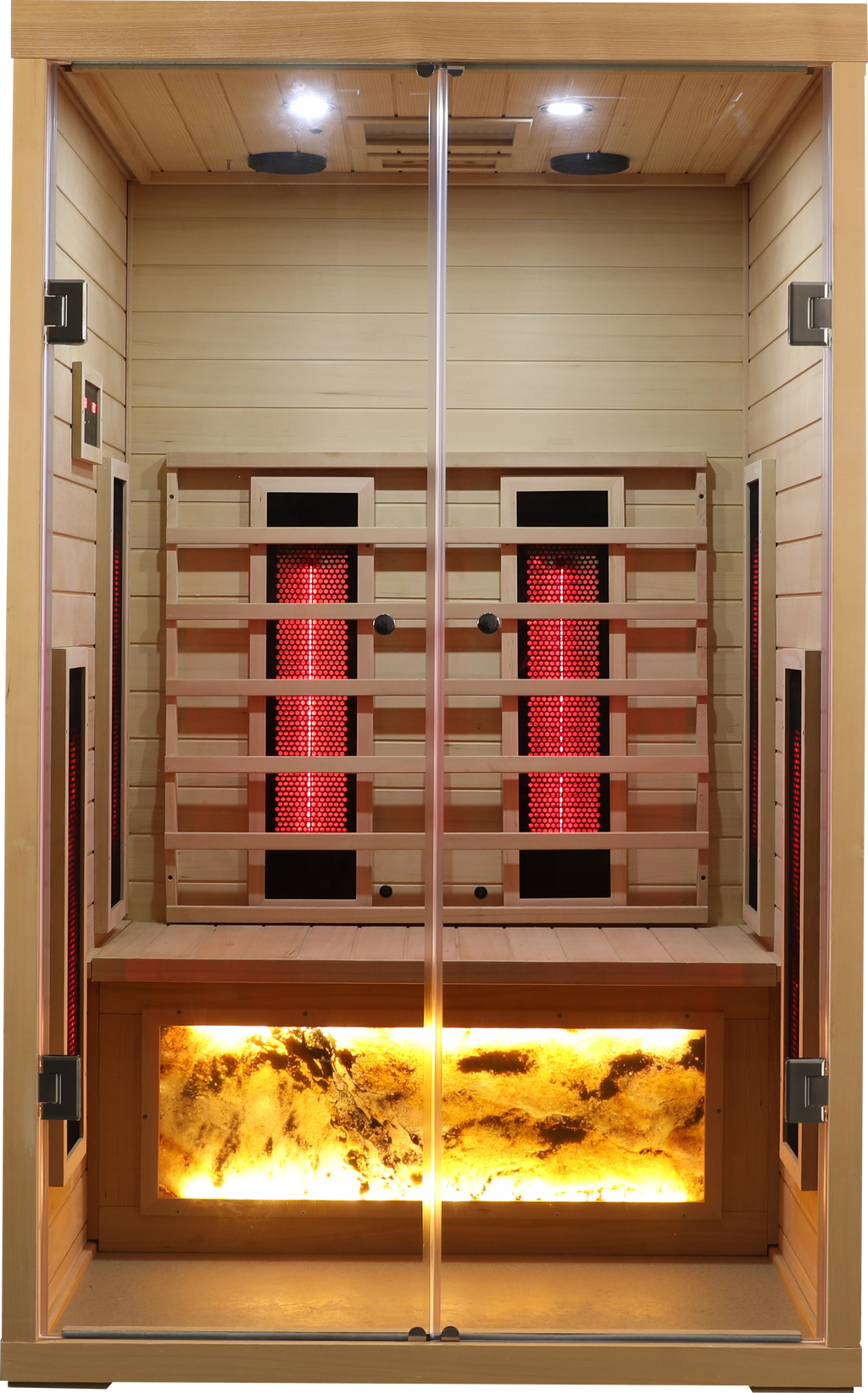 Two Person Indoor Hemlock Sauna with Far Infrared Technology - Natural Hemlock