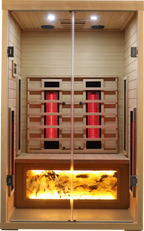 Two Person Indoor Hemlock Sauna with Far Infrared Technology - Natural Hemlock
