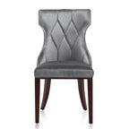Reine Dining Chair Set of 2 with Solid Wood Frame and Classic Design - Multiple Colors