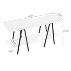 Modern Console Table with Carbon Steel Legs - Gray, White, Black