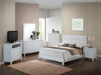 Transitional Modern Panel Bed with Wood Construction - Multiple Colors