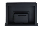 Drisana Mirrored Fireplace with Marble Grain Design - Black
