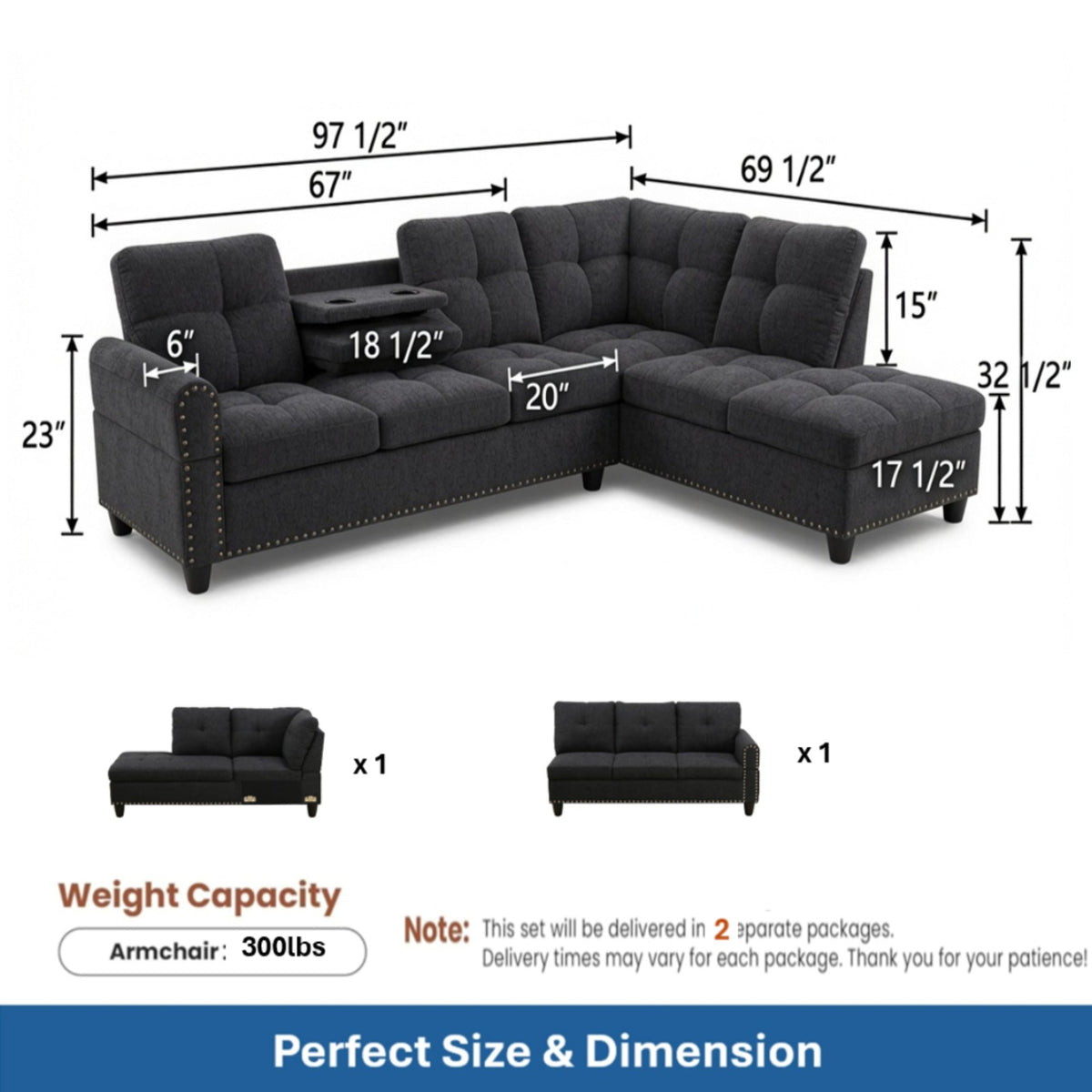 L-Shaped Sectional Sofa