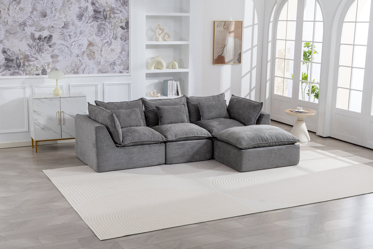 102.3" Width Cloud Couch Oversized Modular Sectional Sofa