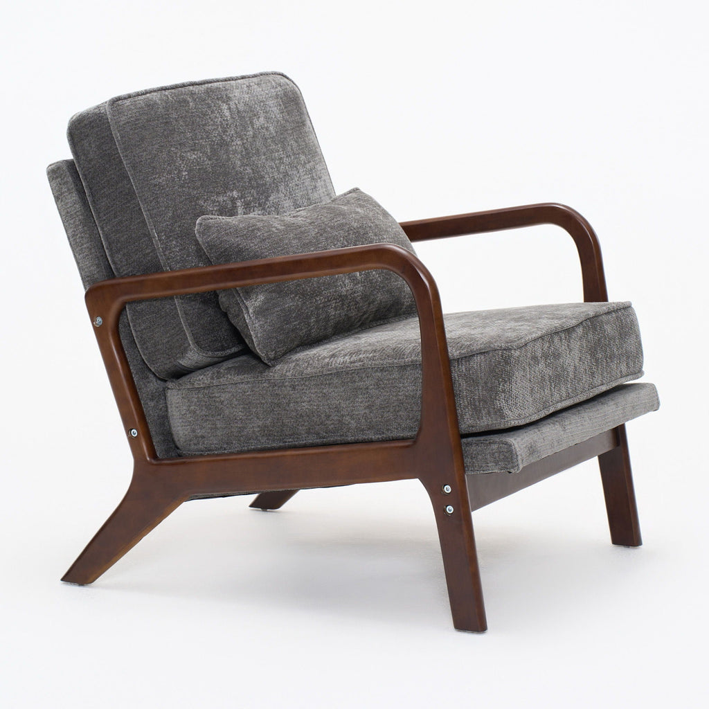 Upholstered Living Room Chair with Curved Armrests - Choice of Color