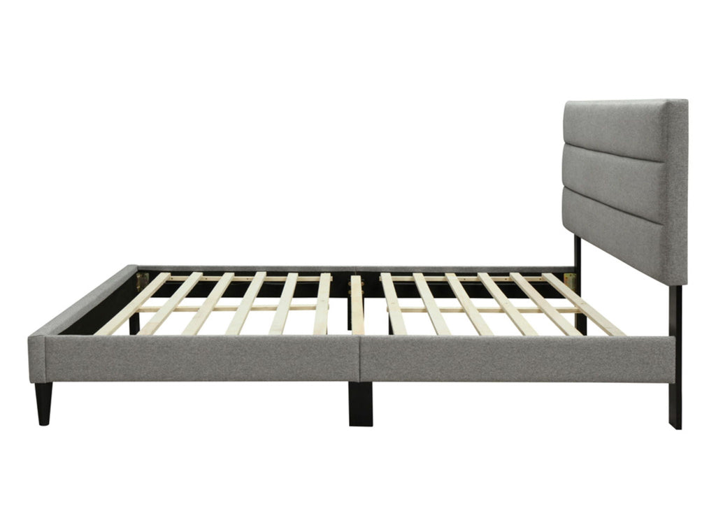 Channel Bed with USB Charging Ports - Dark Gray