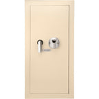 Beige Biometric Wall Safe with Fingerprint Access - Durable Steel