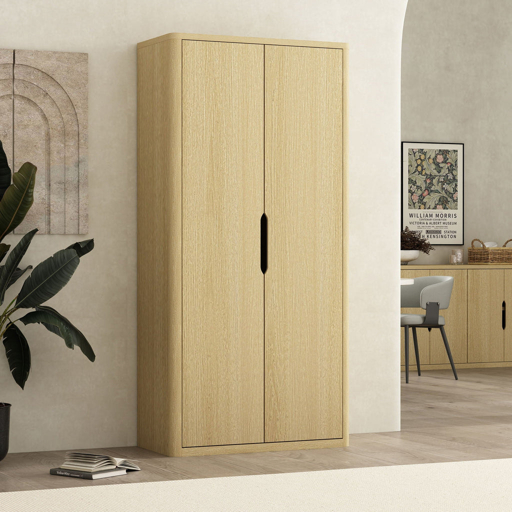 Rivington Bookcase Cabinet with Adjustable Shelves - Black, Dark Brown, or Light Brown