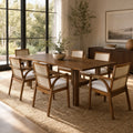 7-Piece Dining Table Set for 6, 71" Rectangular