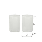 Unscented Soy Wax Candle Set of 2 with Eco-Friendly Material - White or Beige