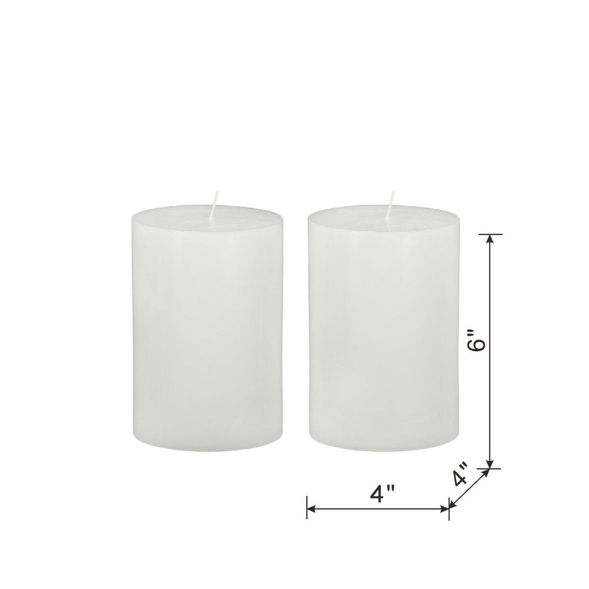 Unscented Soy Wax Candle Set of 2 with Eco-Friendly Material - White or Beige
