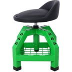 Pneumatic 360 Degree Swivel Creeper Stool with Adjustable Height - Red, Yellow, Green, Dark Gray