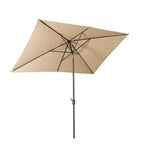 Rectangular Patio Umbrella with Crank Tilt - UV-Resistant Canopy