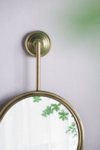 2 Circle Mirrors For Wall Decor in Gold