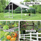 Galvanized Metal Hexagonal Mesh Fence with Flexible Height - Pearl Silver