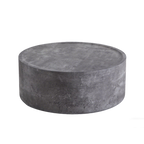 31.5" Round Coffee Table With Faux Concrete Finish