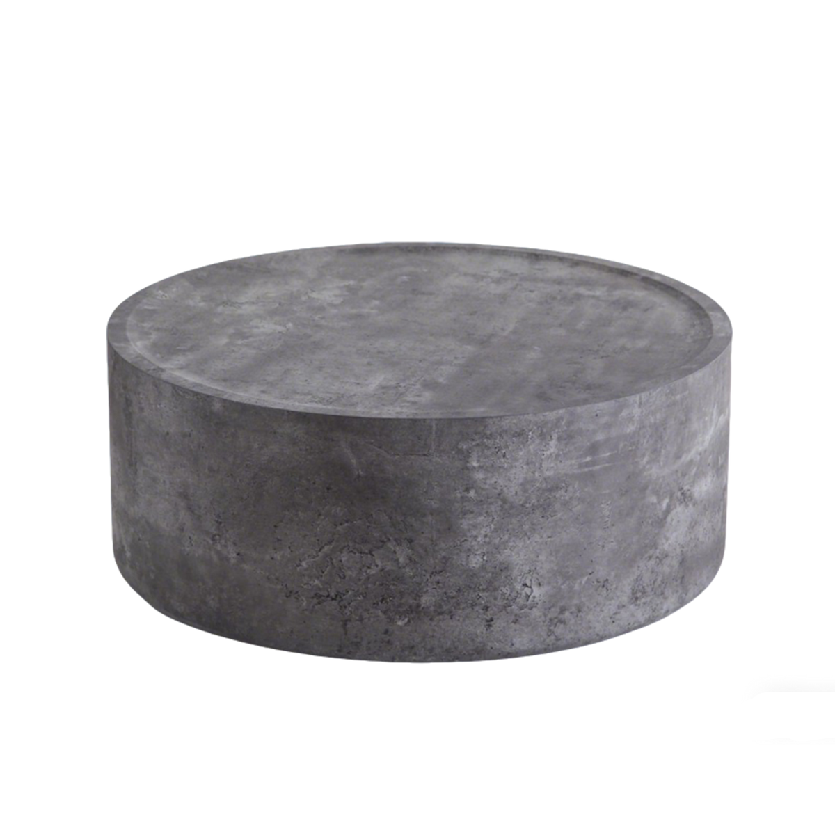 31.5" Round Coffee Table With Faux Concrete Finish