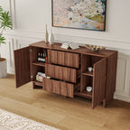 59.1" Buffet Sideboard with 2 Doors and 3 Drawers - Walnut