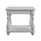 Square End Table with Coastal-Inspired Finish - Gray