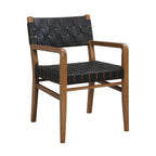 Modern Upholstered Dining Chair with Ergonomic Comfort - Black or Light Brown