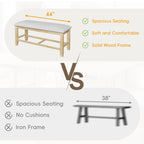 Farmhouse Extendable Dining Table Set with Removable Leaf - Natural Light
