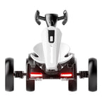 Electric Kids Pedal Go Kart with Adjustable Seat and Foldable Design - Multiple Colors