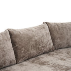 Modular Cloud Sectional Sofa Set with Deep Seating - Choose Beige, Dark Gray, or Dark Brown