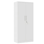 Steel Garage Storage Cabinet with Adjustable Shelves and Lock – Black or White