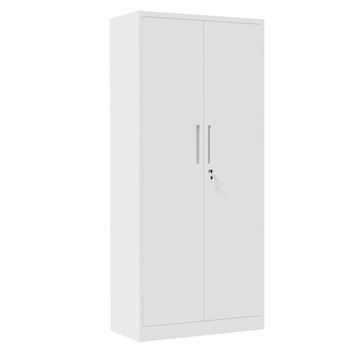 Steel Garage Storage Cabinet with Adjustable Shelves and Lock – Black or White