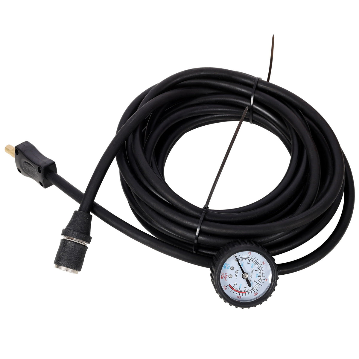 Heavy Duty 12V Air Compressor with Pressure Gauge – Black / Orange