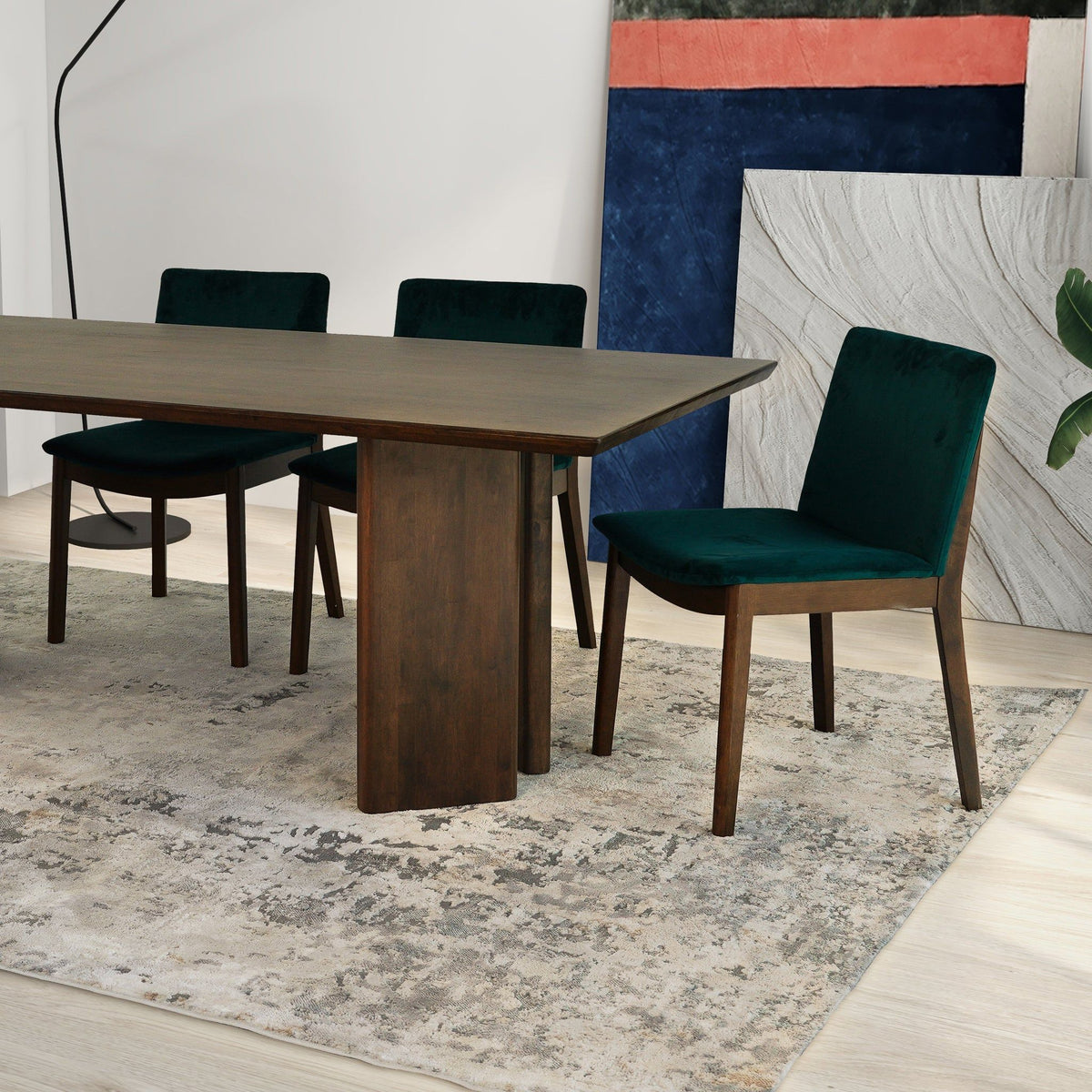 Walnut Dining Table with Japandi Design - Alden