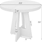 Round Dining Cross Base Kitchen Table with Engineered Wood - Assorted Colors