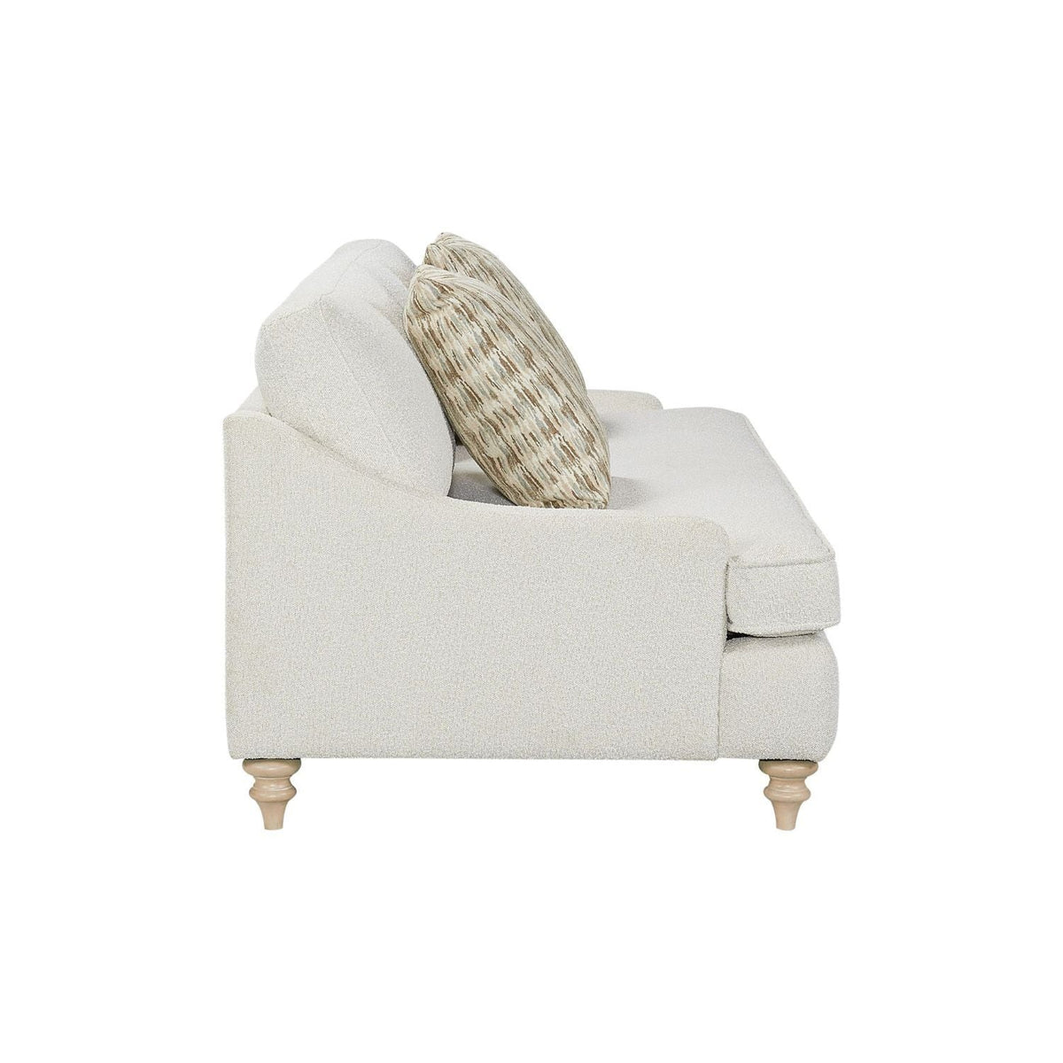 Off White Sofa Single with Reversible Cushion and 2 Pillows