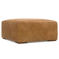 Light Brown Versatile Design Upholstered Ottoman with Medium Firm Cushion - Rex