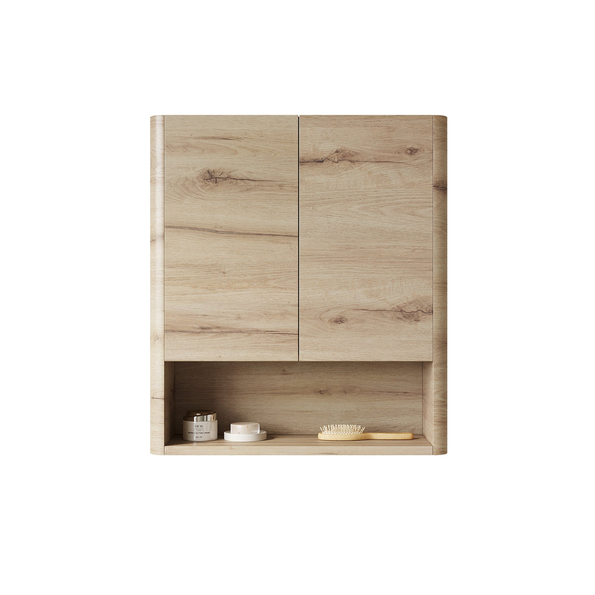 ZUNO 26" Wall-Mounted Bathroom Cabinet with Soft-Close Doors - Plywood