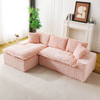 Convertible Modular Sectional Sofa with Twin Seat and Chaise - Multiple Colors
