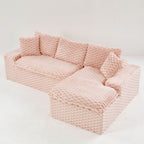 Convertible Modular Sectional Sofa with Twin Seat and Chaise - Multiple Colors