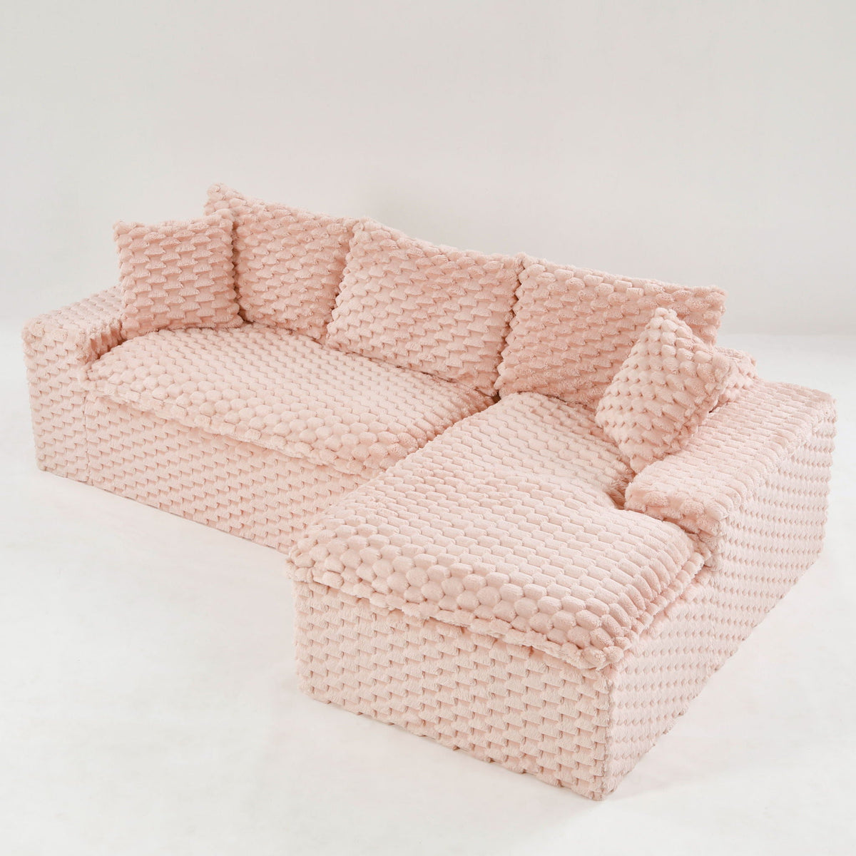 Convertible Modular Sectional Sofa with Twin Seat and Chaise - Multiple Colors