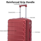 3 Pieces Set Spinner Wheel Luggage With Combination Lock