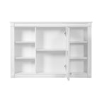 Wall Mounted Bathroom Storage Cabinet with Mirror - White