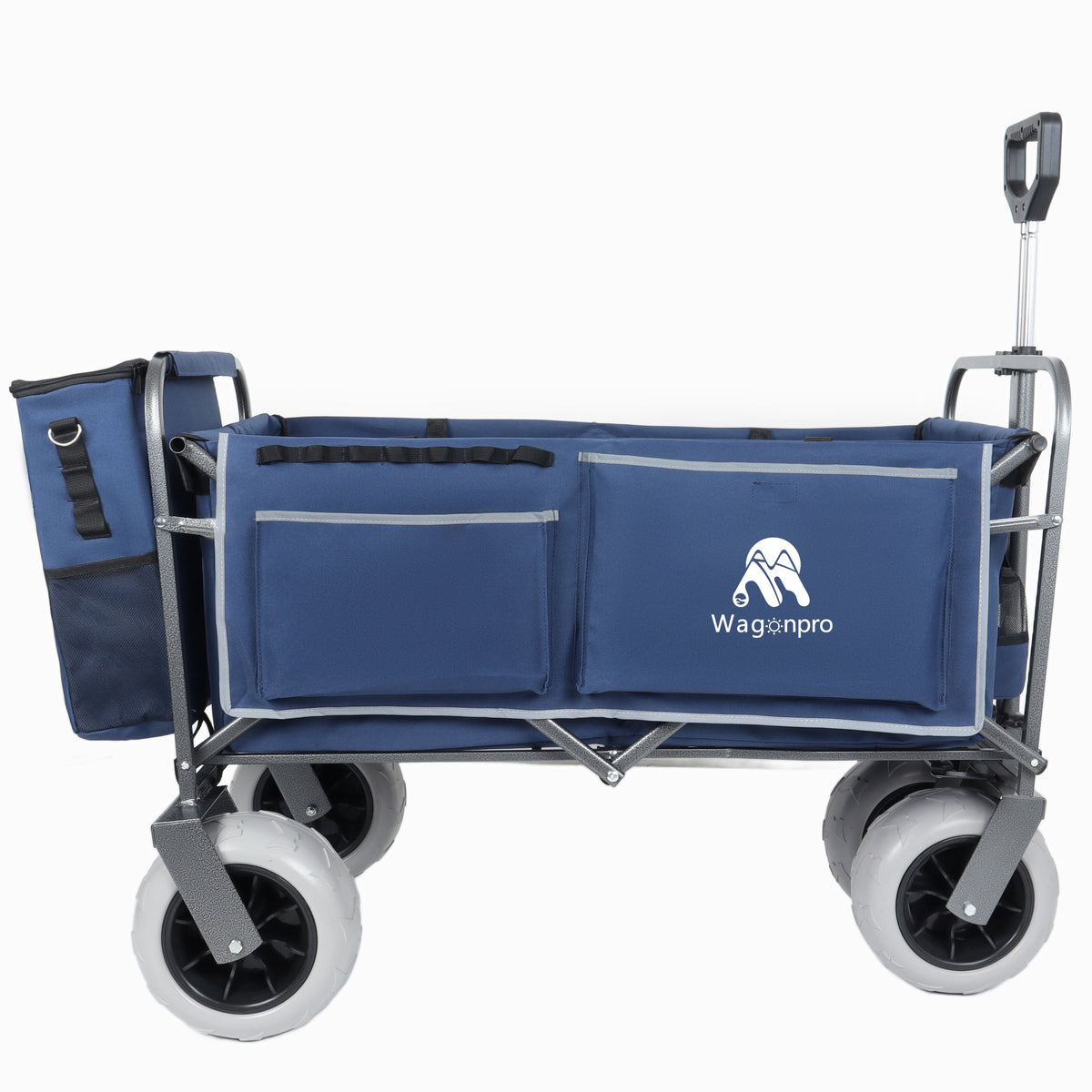 Beach Wagon with Big Wheels for Sand with 500lb Capacity - Dark Blue