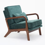 Upholstered Living Room Chair with Curved Armrests - Choice of Color